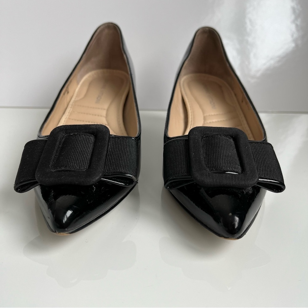 Adrienne Vittadini Black Patent Block Heel Size 7 - Picture 4 of 12